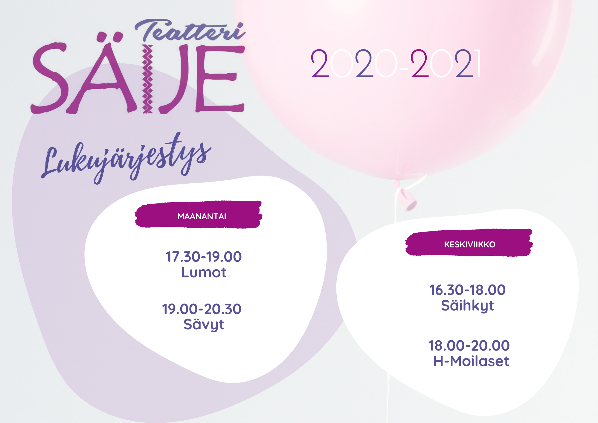 20.8. päivitetty Lukujärjestys